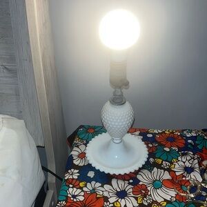 VNTG Milk Glass Lamp